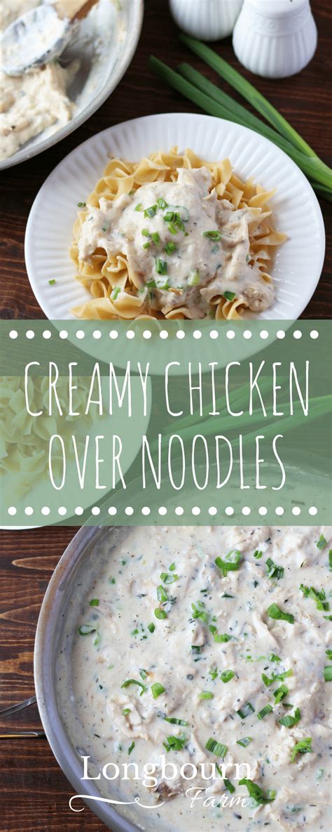 Or, you can also serve it with a side of mashed cauliflower and/or zucchini noodles. Creamy Chicken Over Noodles • Longbourn Farm