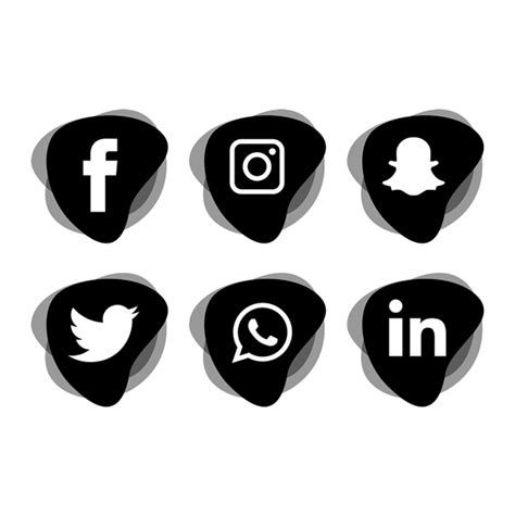 Social Media Icons Set Png And Vector 소셜 미디어 아이콘 무료 로고 디자인 아이콘