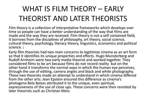 Film Theory Ppt