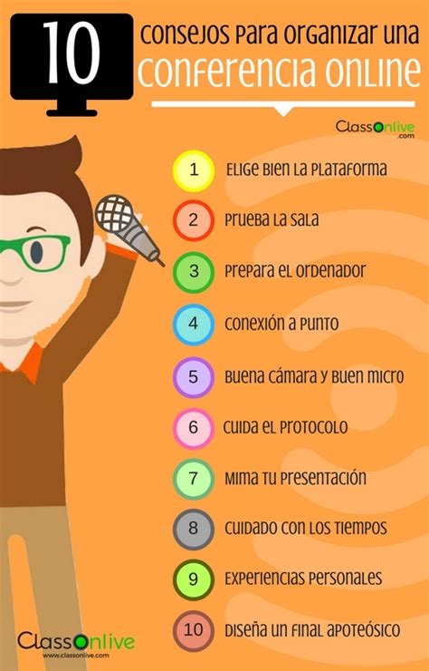 10 Consejos Para Organizar Una Conferencia Online Infografía