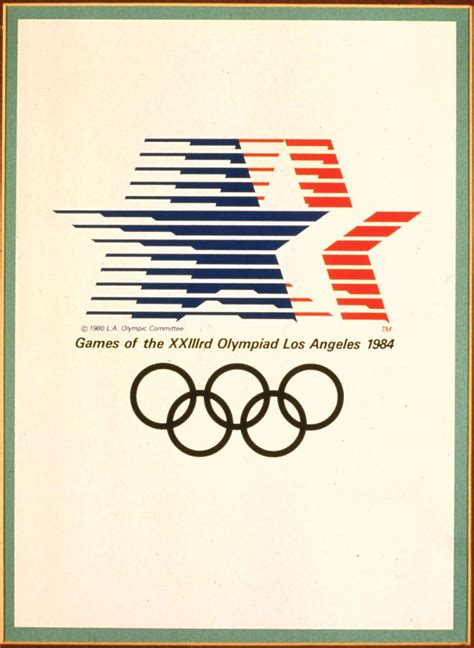 1984 Los Angeles Olympics Poster In A Style Of Modernism Derived From