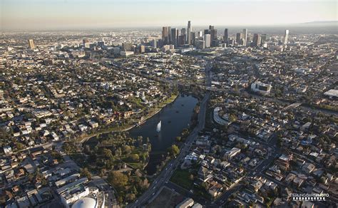 Echo Park Downtown Los Angeles 5dmk230213 Aerial View Of Flickr