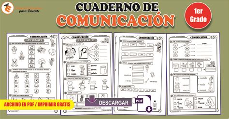 Material Educativo Cuaderno De Comunicación 1º Grado Primaria