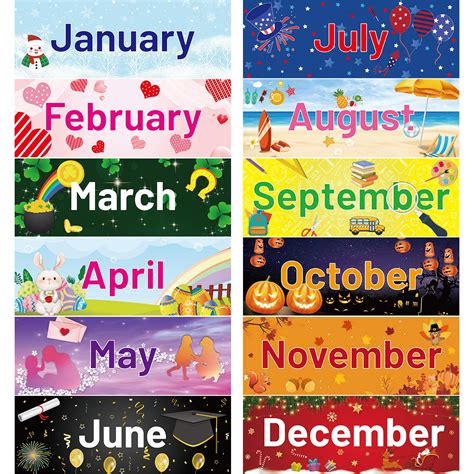 Buy Holiday Monthly Headliners Seasonal Months Of The Year Bulletin