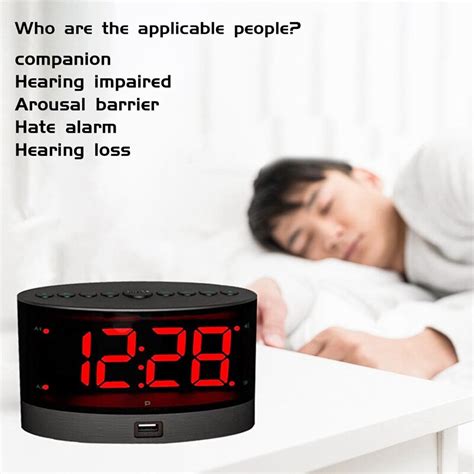 Extra Loud Alarm Clock With Wireless Bed Shakervibrating Dual Alarm