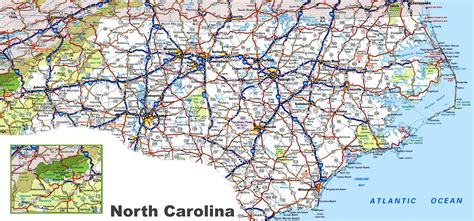 North Carolina Road Map Camping Rv Living Civil Rights March North