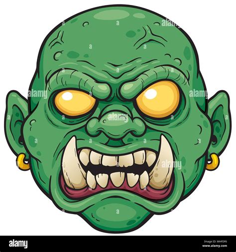 Vector Illustration Of Cartoon Zombie Face Stock Vector Image And Art Alamy