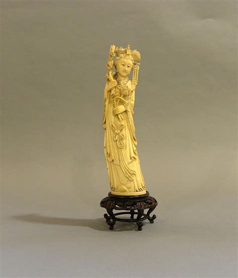 Lot A Chinese Ivory Statue Of A Woman