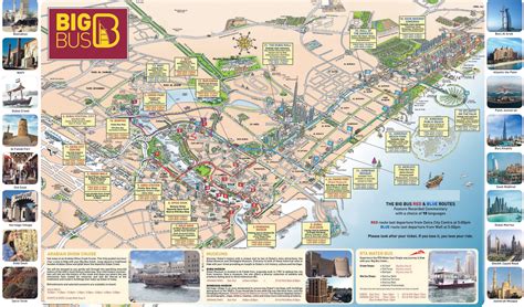 Large Detailed Tourist Map Of Dubai Dubai Large Detailed Tourist Map