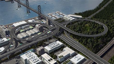 Heres An Interchange I Designed Connecting To A Double Deck Bay Bridge
