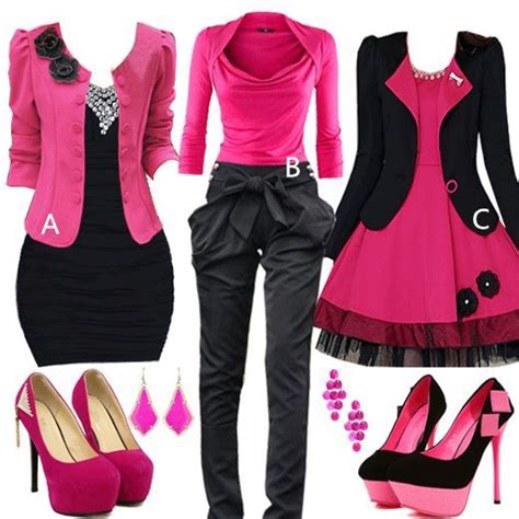 Pink And Black Outfit Chic Outfits Classy Girly Outfits Fashion