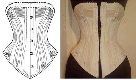 Ref P Pdf Digital Corset Pattern From Antique Corded Bust Etsy