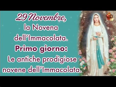 Novembre La Novena Dellimmacolata Primo Giorno Le Antiche