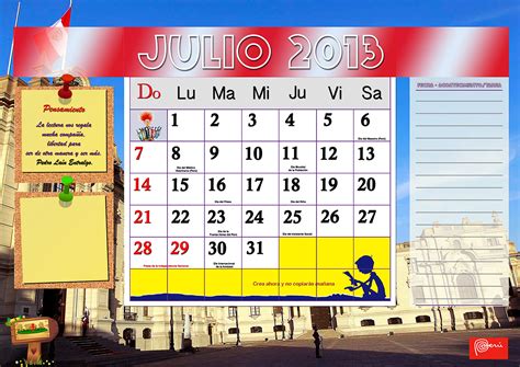 Blog De Cuentos Calendario Mes De Julio De 2013
