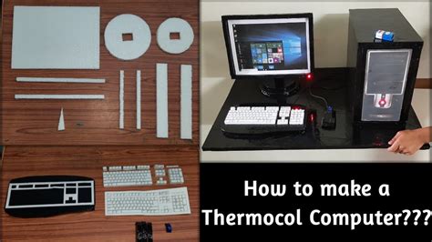 How To Make Thermocol Computer Model With Led Lights Diy School