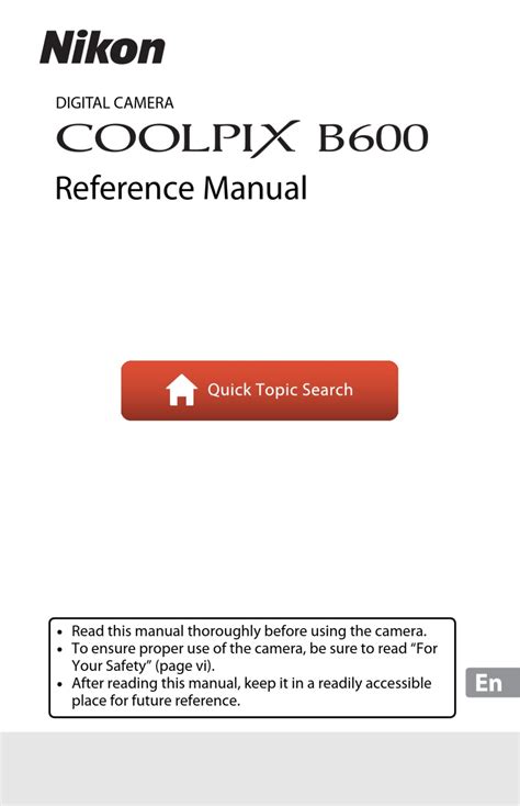 Nikon Coolpix B Digital Camera Reference Manual Manualslib