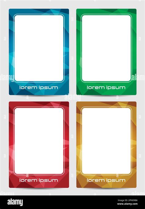 Identification Abstract Shape Card Frame Border Template Design Flyer
