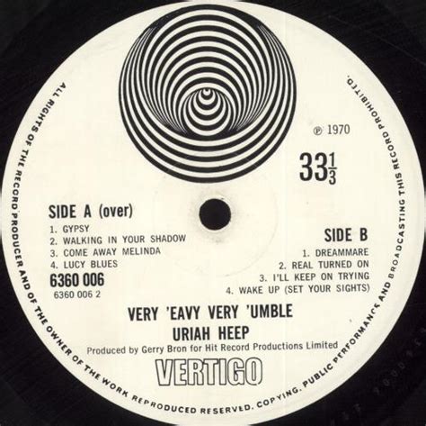 Uriah Heep Very Eavy Very Umble 1st Vg Uk Vinyl Lp Album Lp