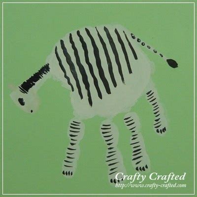Crafty-Crafted.com » Blog Archive | Crafts for Children » Handprint Zebra