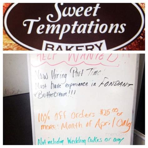 Whether you want to order breakfast, lunch, dinner, or a snack. Menu of Sweet Temptations Bakery in Columbia, SC 29201