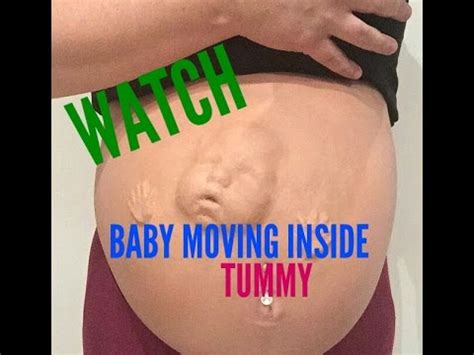 Baby Moving Inside Tummy Youtube