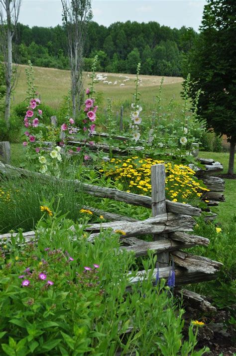 However, once home landscaping caught on, the. split rail fence and cottage garden - another style ...