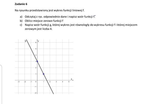 Napisz Wzór Funkcji Liniowej G Której Wykres Jest Równoległy Do Wykresu