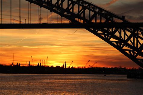 The Bayonne Bridge Blog Sunset Under The Bayonne Bridge