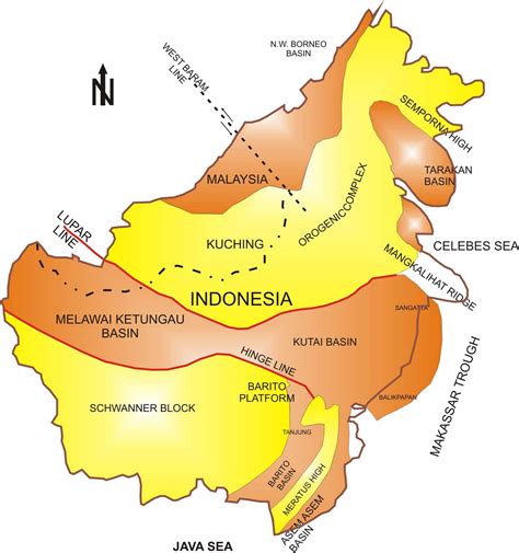 sundar raj geological setting outline of borneo island kalimantan