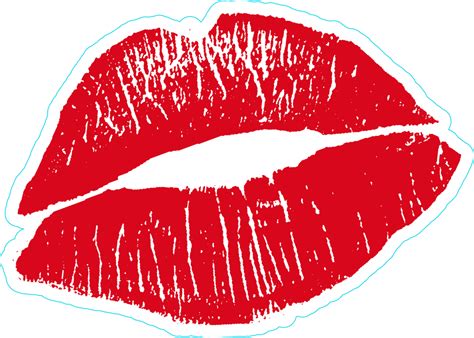 Print Of Red Lips Sticker