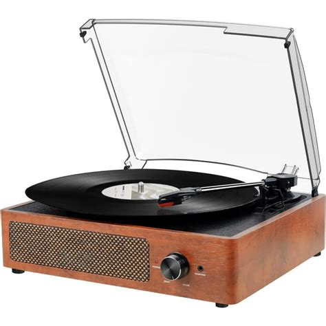 Digitnow Bluetooth Record Player Belt Driven 3 Speed Turntable Built In
