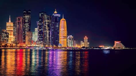 Corniche Doha Qatar Mhddaya Qatrism Qatar Travel Skyline
