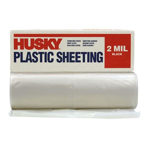 HUSKY 10 Ft X 100 Ft Clear 2 Mil Plastic Sheeting RS210 100C The