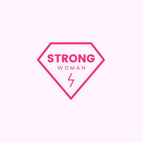 Strong Woman Emblem Badge Illustration Free Image By