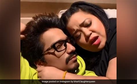Bharti Singh Romance With Sleeping Harsh Lambachiyaa Funny Video Viral