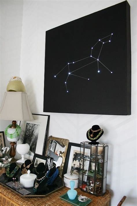 Constellation Inspired Decor Is So In Constellations Constellation Art Galaxy Projects Diy