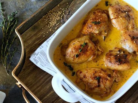 Poulet Gaston Gerard Sauce Cremeuse A La Moutarde Recette Par Mes