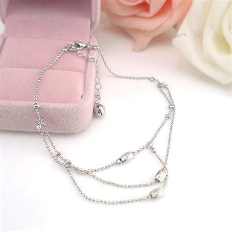 Unique Double Layer Silver Anklet Vincraft