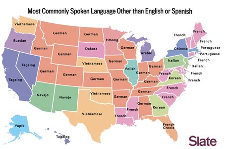 Most Commonly Spoken Language Other Than English Or Spanish By State