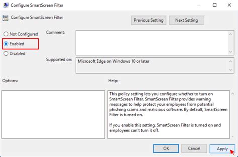 Enable Smartscreen Filter For Microsoft Edge