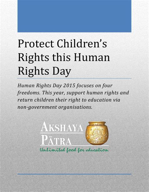 Ppt Protect Childrens Rights This Human Rights Day Powerpoint