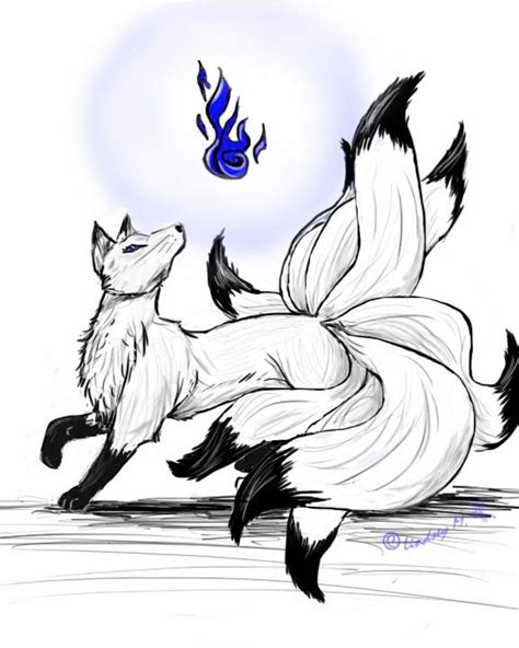 New Nine Tail Fox Coloring Pages Wacoloring