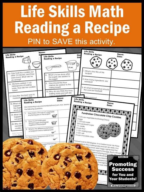 Reading A Recipe This Printable No Prep Packet Works Well In A