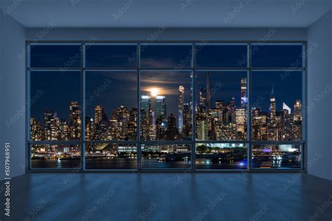 Midtown New York City Manhattan Skyline Buildings From High Rise Window Beautiful Expensive