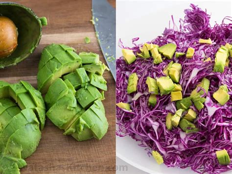 Red Cabbage And Avocado Salad Avocado Salad Recipes Avocado Salad