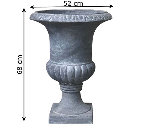 Vasque Vase Pot Jardinière Médicis Fibres De Ciment Gris Ø52 Cm Pot