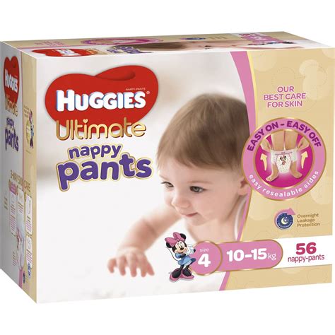 Huggies Ultimate Nappy Pants Toddler Girl Jumbo 56 Pack Woolworths