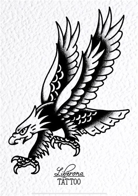American Traditional Eagle Tattoo Design Traditional Tattoo Stencils