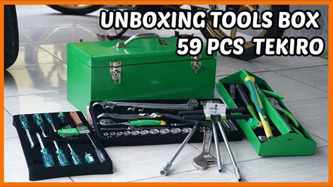 Unboxing Tekiro Tool Box Set 59 Pcs Youtube
