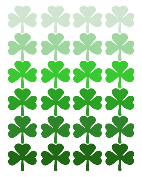 Shamrock Pattern Printable St Patricks Day Decor Paper Trail Design